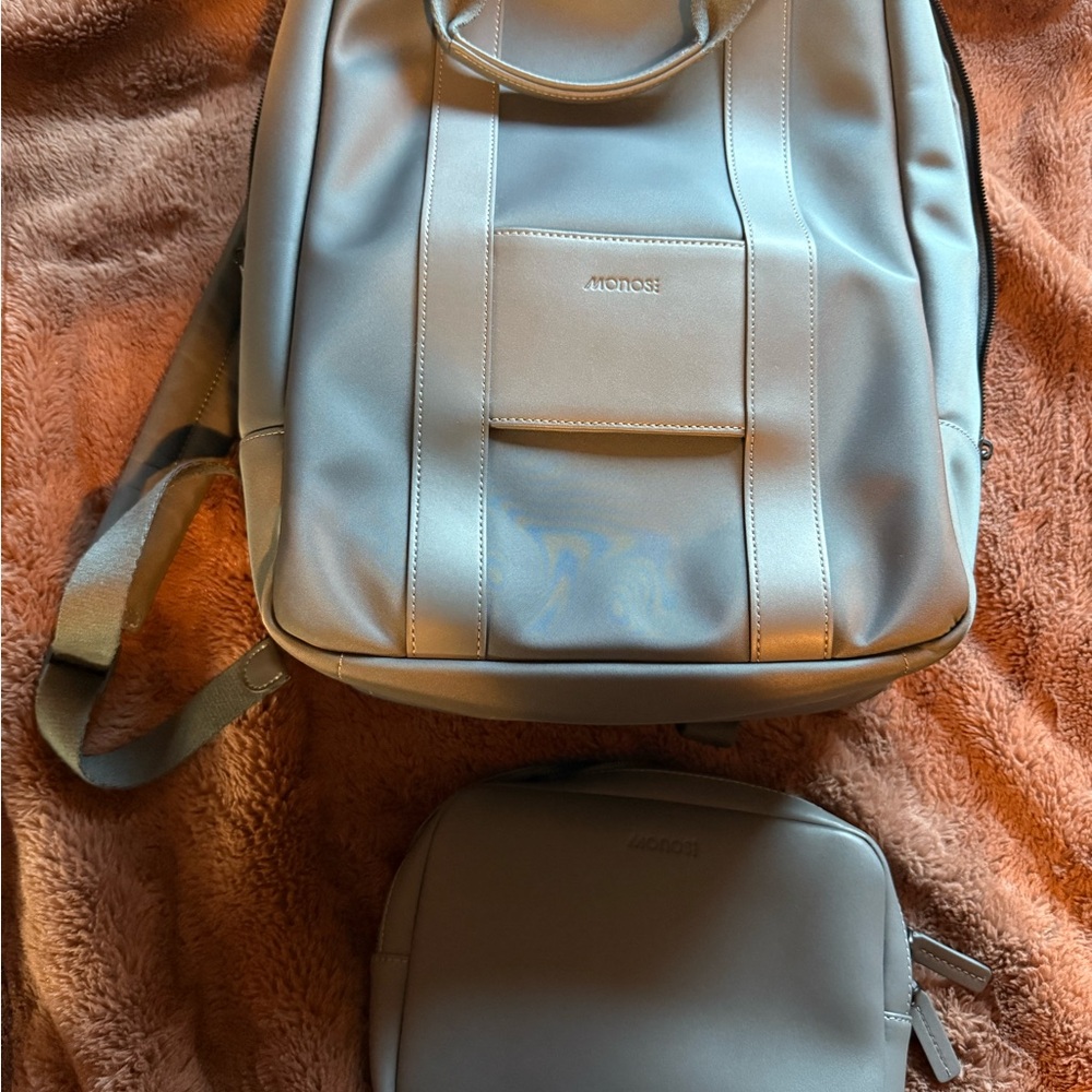 Monos Gray Travel Backpack with Removable Kit Bag - Picture 4 of 11
